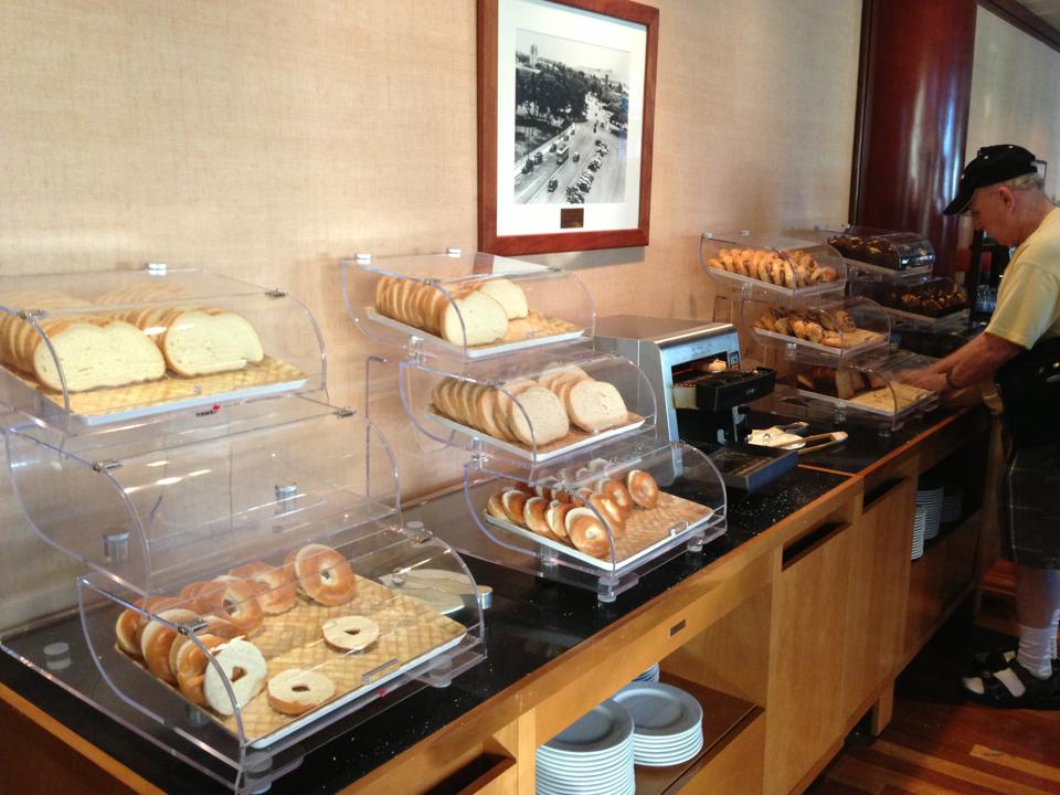 Bagels, toast & toaster.