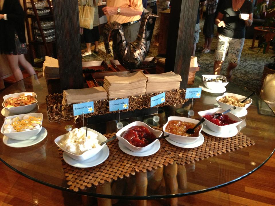 Various toppings for bagels/toast.