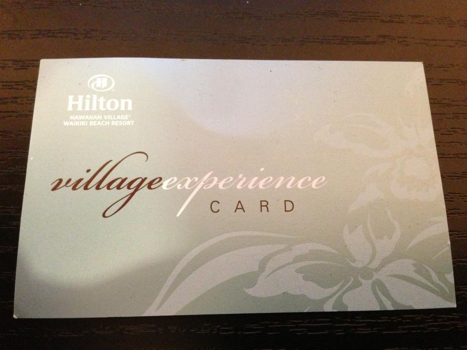 Village Experience Card.