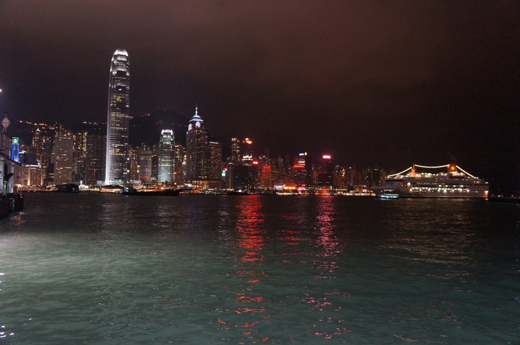 The view of downtown Hong Kong from the Star Ferry.